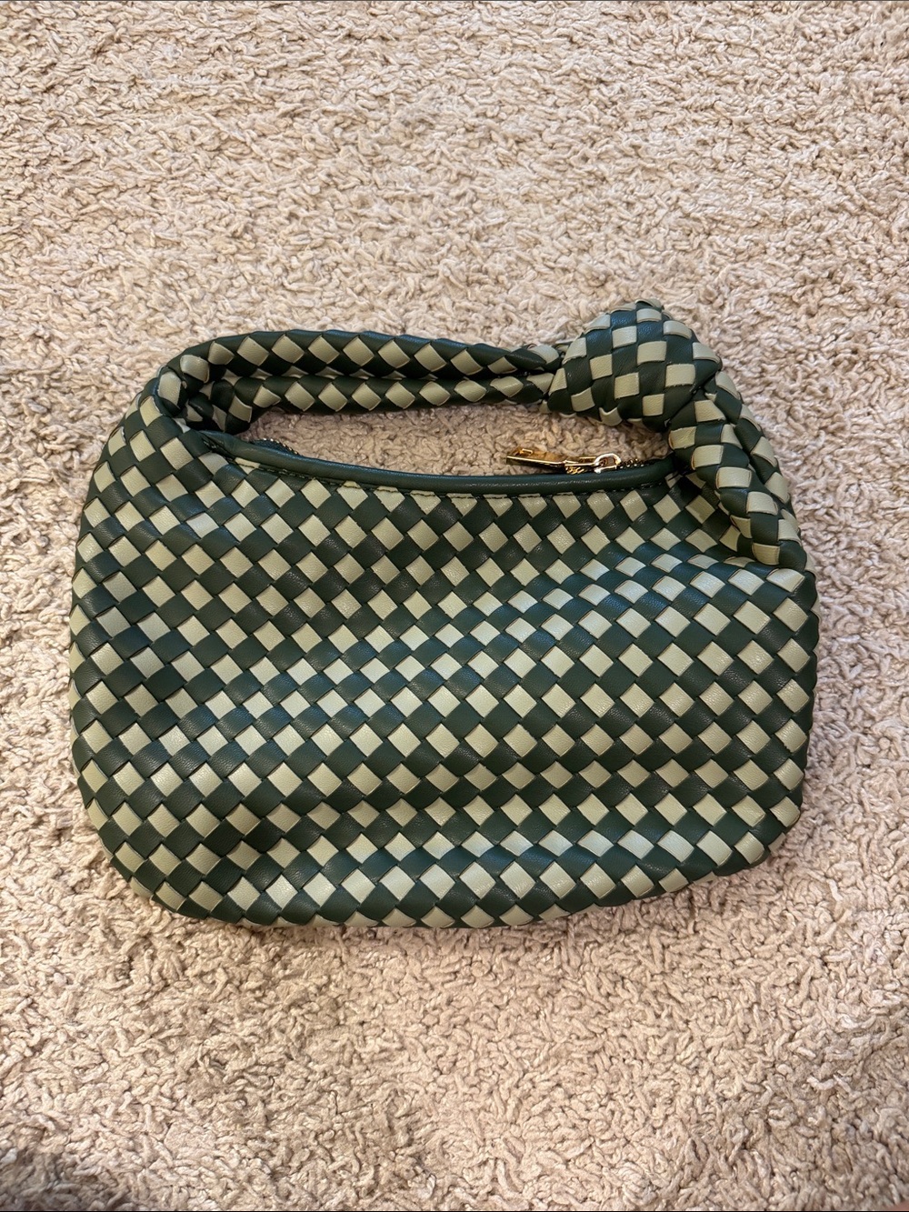 Melie Bianco Anthropologie Mini Brigitte Bag Green Check